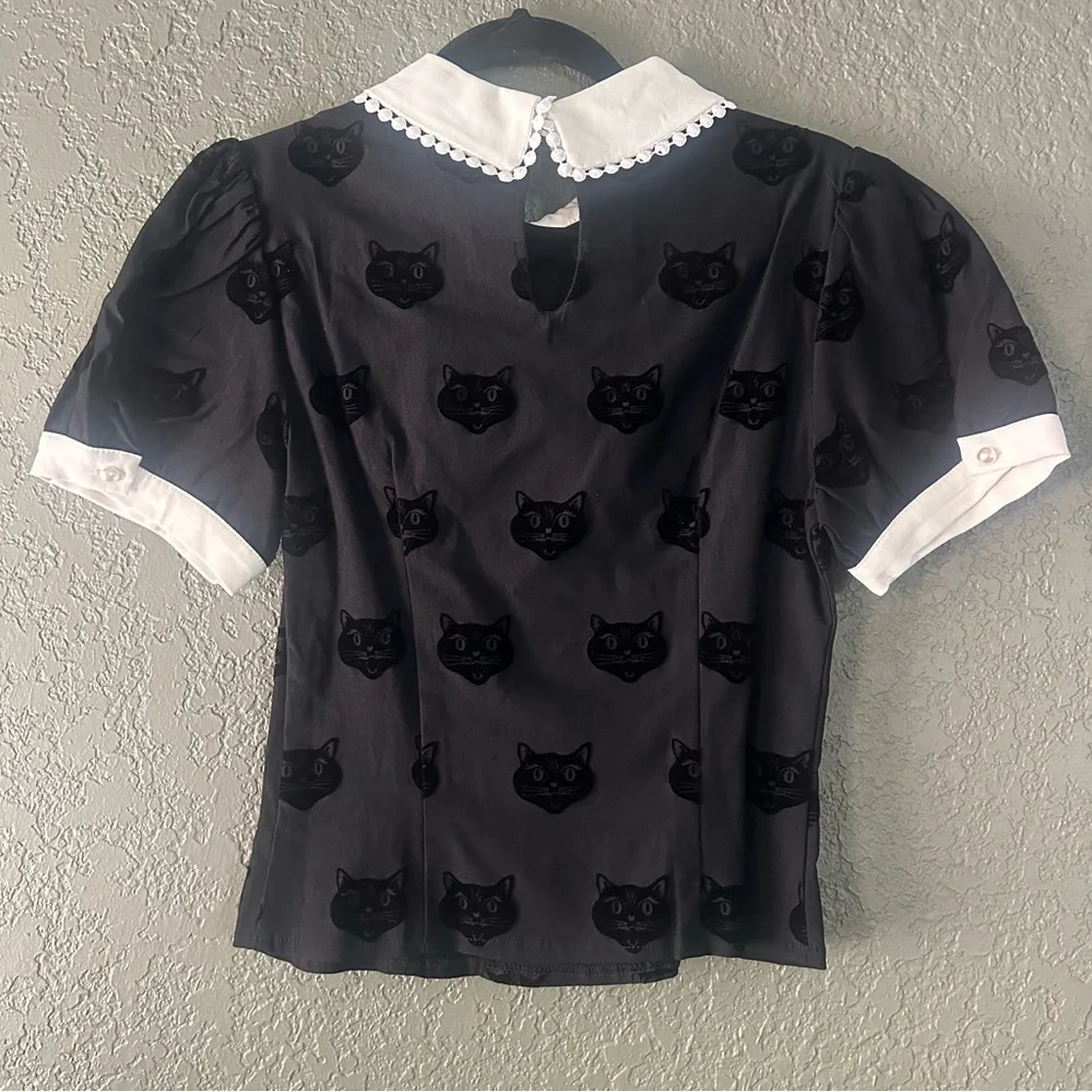 Collectif x ModCloth Black and White Blouse - Picture 4 of 4